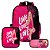 Mochila Feminina Infantil Barbie com Lancheira Estojo Costa - Imagem 1
